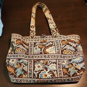 Floral Brown Tote Bag
